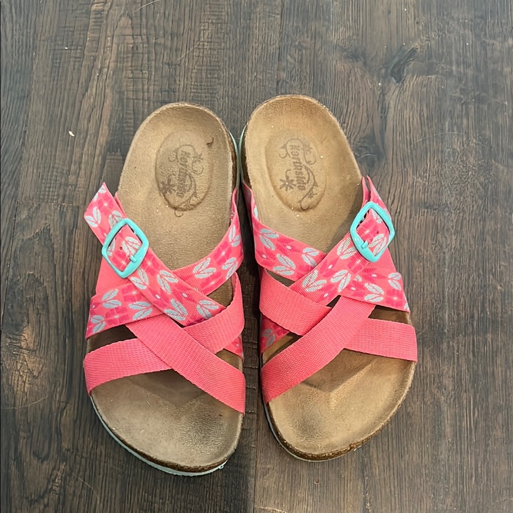 Northside Pink and Brown Sandals with Ergonomic Footbed